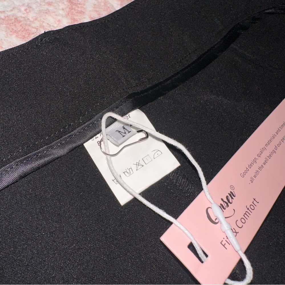 NWT High Waisted Wide Leg Black Dress Pants - Picture 5 of 16